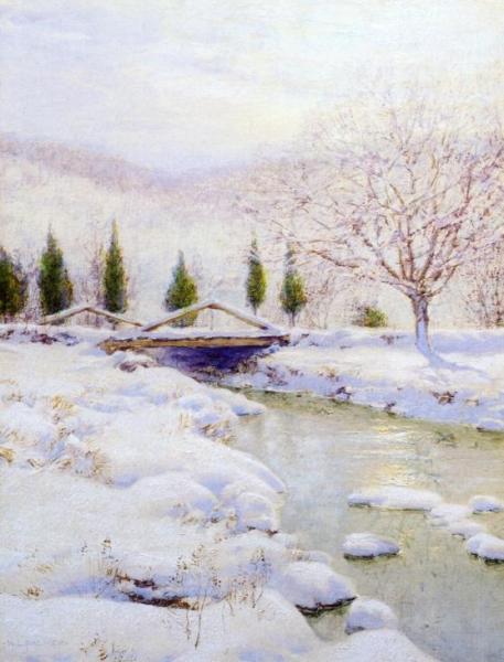 The Bridge, Winter by Walter Launt Palmer