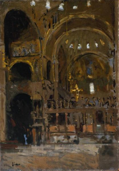 Interior Of St Mark's, Venice by Walter Richard Sickert