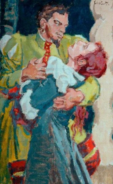 Leslie Banks As Petruchio And Edith Evans As Katherine In 'the Taming Of The Shrew' by Walter Richard Sickert