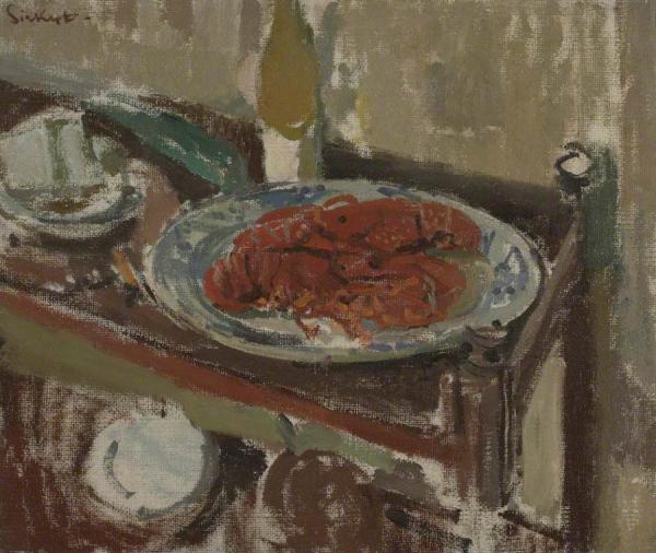 Lobster On A Tray by Walter Richard Sickert