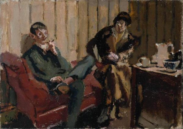 The Little Tea Party: Nina Hamnett And Roald Kristian by Walter Richard Sickert