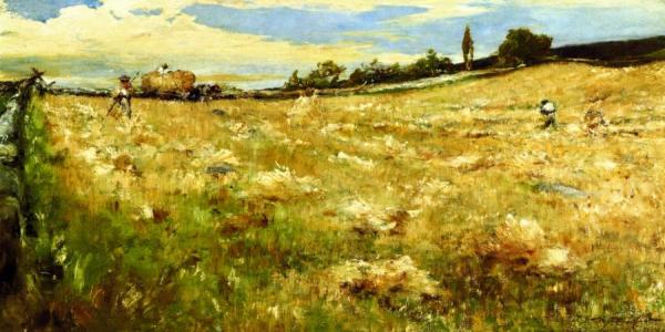 Wheat Fields, Vermont by Walter Shirlaw Oil Painting Reproductions