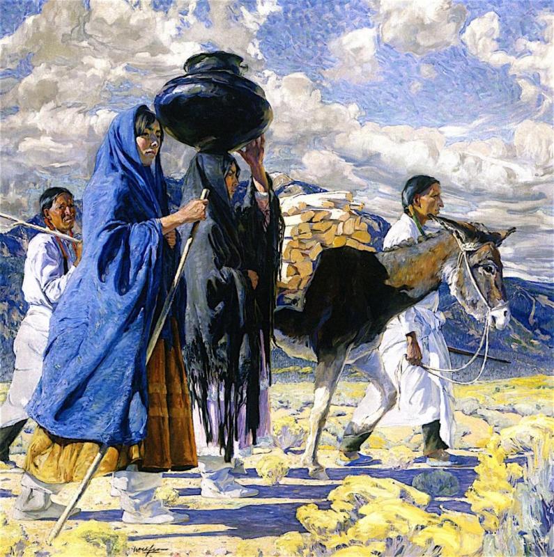 Going East, 1917 by Walter Ufer