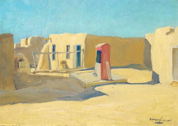 The Red Cistern, Taos, 1915 by Walter Ufer Oil Painting Reproductions