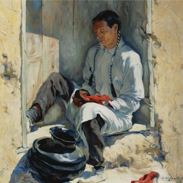 The Red Moccasins by Walter Ufer