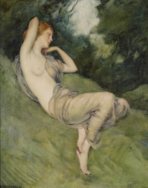 Nymph Of The Glen by Warren B. Davis Oil Painting Reproductions