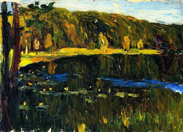 Achtyrka - Dunkler Lake by Wassily Kandinsky Oil Painting Reproductions