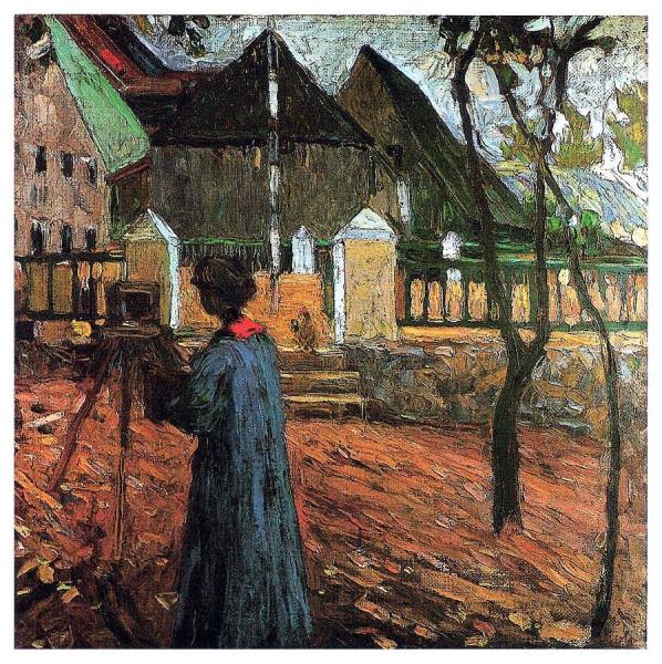 Gabrièle Münter Painting In Kalimünz by Wassily Kandinsky Oil Painting Reproductions
