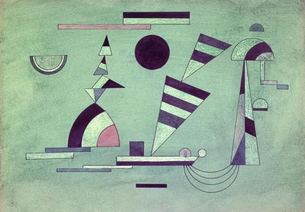 Immersed In Green by Wassily Kandinsky Oil Painting Reproductions