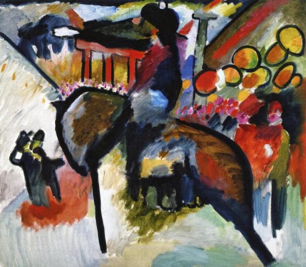 Impression Iv (gendarme) by Wassily Kandinsky