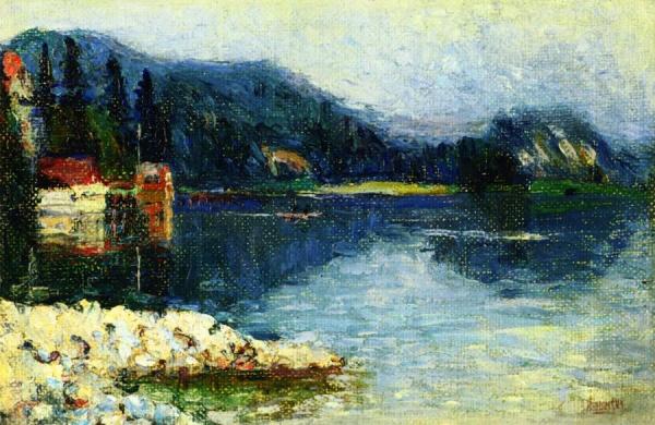 Kochel - Lake, Fog by Wassily Kandinsky
