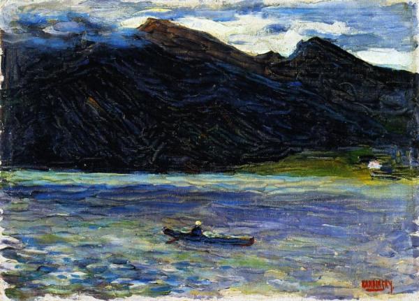 Kochel - Lake With Boat by Wassily Kandinsky