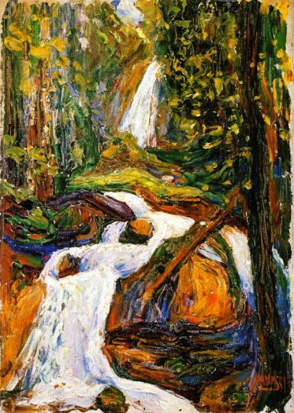 Kochel - Waterfall I by Wassily Kandinsky