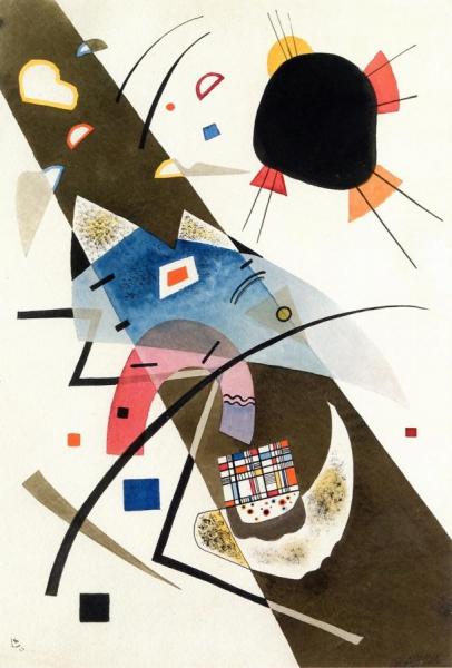 Two Black Spots by Wassily Kandinsky