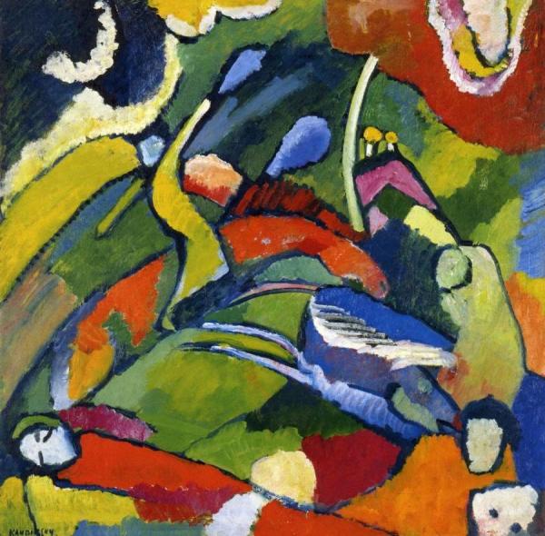 Two Riders And Reclining Figure by Wassily Kandinsky