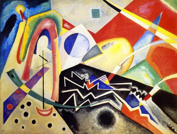 White Zig Zag by Wassily Kandinsky Oil Painting Reproductions