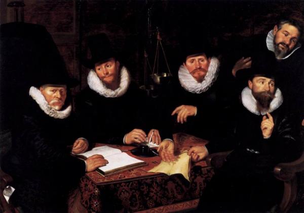 Five Regents Of The Groot-kramergild by Werner Jacobsz. Van Den Valckert