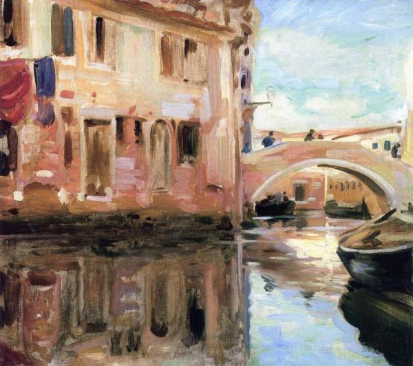 A Venetian Backwater, Italy by Wilfred Gabriel De Glehn