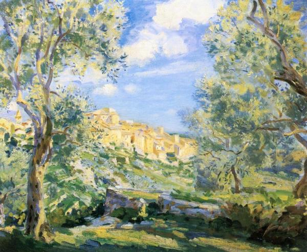 Biot, South Of France by Wilfred Gabriel De Glehn Oil Painting Reproductions