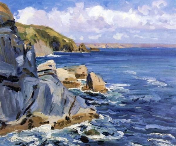 Wilfred Gabriel De Glehn Black Head And Ynys Rocks, Cadgwith, Cornwall, England