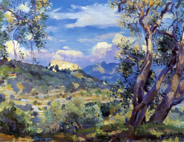 Carros, Vallée Du Var by Wilfred Gabriel De Glehn Oil Painting Reproductions