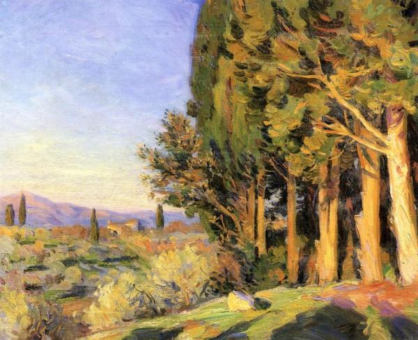 Cypresses In Provence, France by Wilfred Gabriel De Glehn