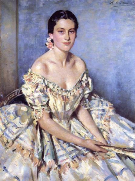 Jane Austen by Wilfred Gabriel De Glehn Oil Painting Reproductions