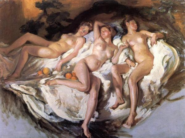 Wilfred Gabriel De Glehn Le Sommeil Des Bacchantes