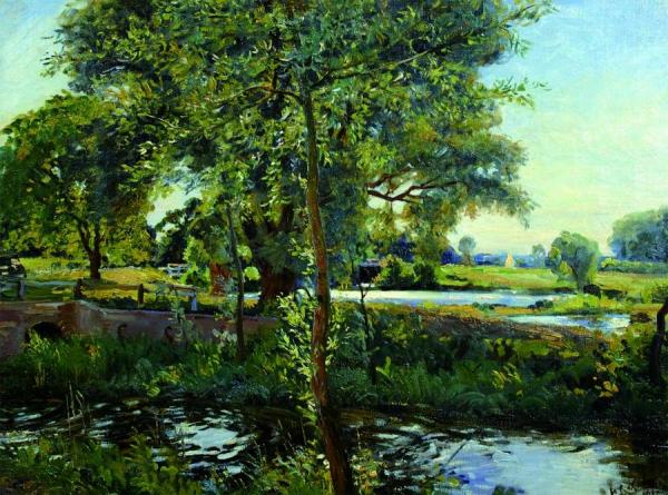 Wormingford Mill Pond by Wilfred Gabriel De Glehn