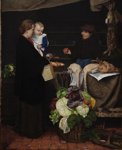 At The Market by Wilhelm Holter