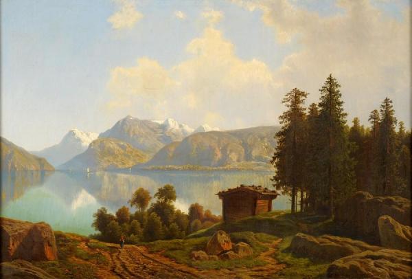 Alpine Lake by Wilhelm Theodor Nocken