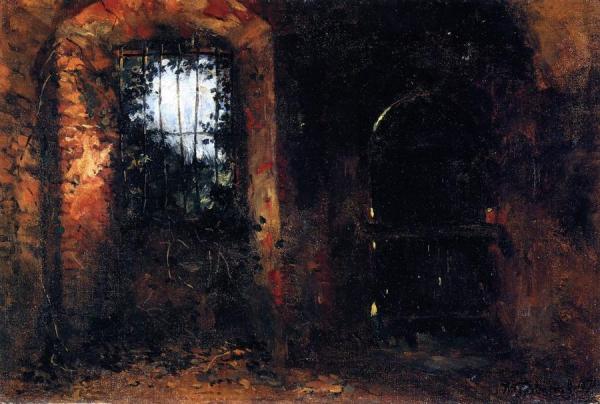 Basement Window In Heidelberg Castle by Wilhelm Trübner
