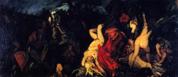 Battle Of The Amazons by Wilhelm Trübner Oil Painting Reproductions