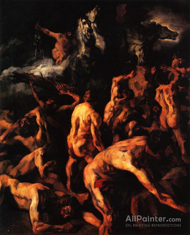 Dante's Inferno by Wilhelm Trübner Reproduction Painting for Sale