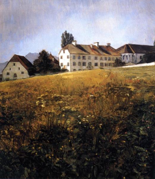 Convent Meadow At Chiiemsee by Wilhelm Trübner