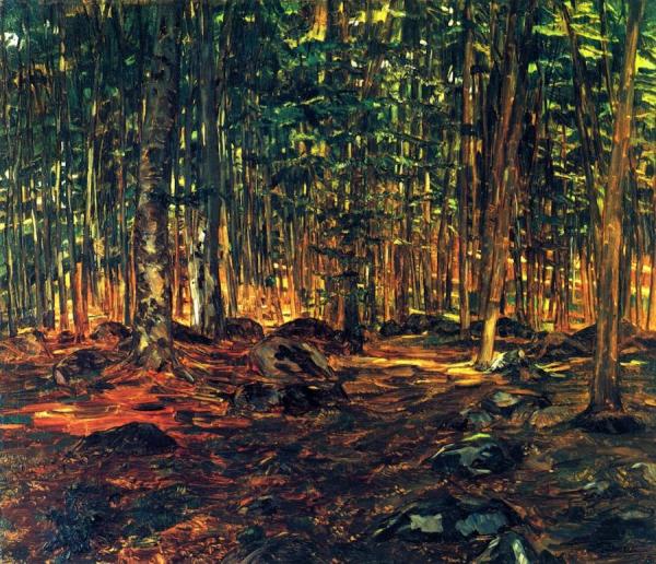 Forest Interior by Wilhelm Trübner