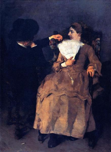 In The Studio by Wilhelm Trübner