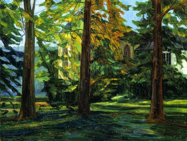 Kapelle Im Stift Newburg Am Neckar by Wilhelm Trübner