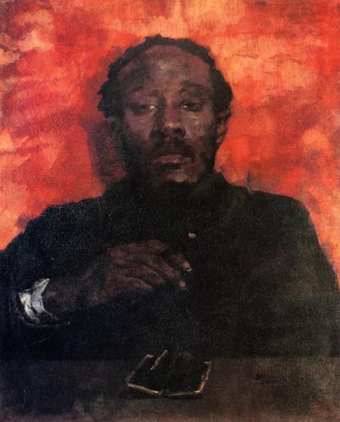 Moor Smoking by Wilhelm Trübner