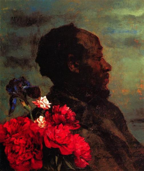 Moor With Peonies by Wilhelm Trübner