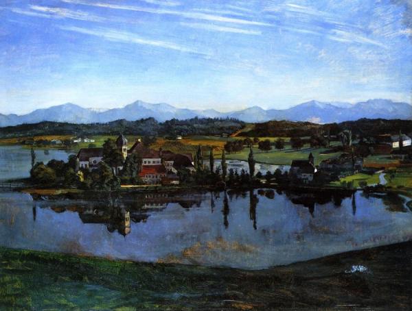 Seeon Abbey by Wilhelm Trübner