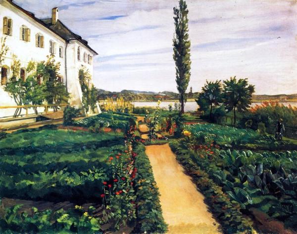 Seeon Monastery Garden by Wilhelm Trübner