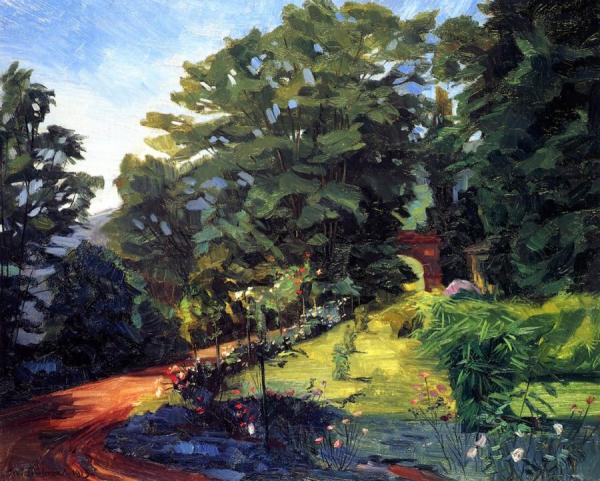 Stift Neuburg, Einfahrtsweg by Wilhelm Trübner