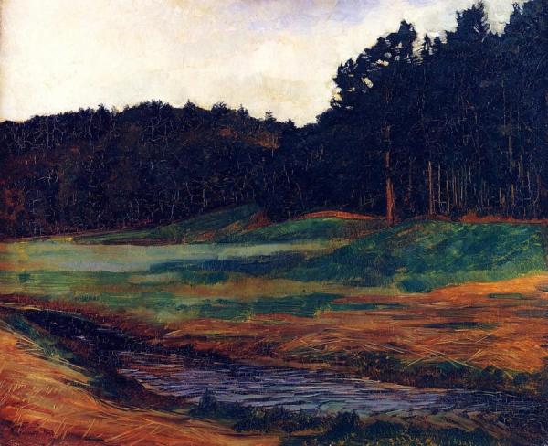 The Edge Of The Woods At Obing by Wilhelm Trübner