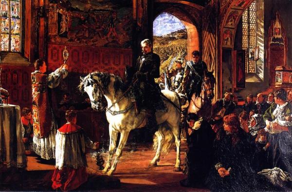 Tilly Reitet Während Der Schlacht Bei Wimpfen In Die Dominikanerkirche by Wilhelm Trübner