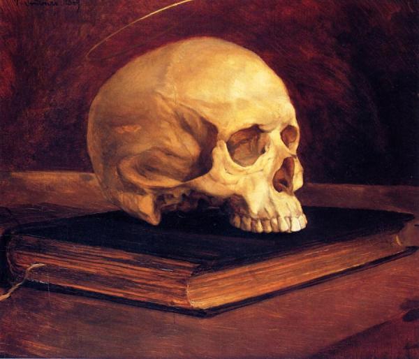 Vanitas - Still Life by Wilhelm Trübner