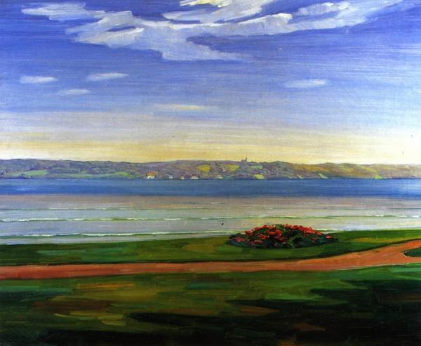 View Of Starnberg Lake by Wilhelm Trübner