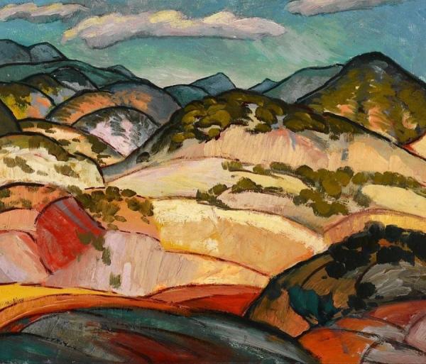 Santa Fe Landscape, Ca. 1930 by Willard Ayer Nash