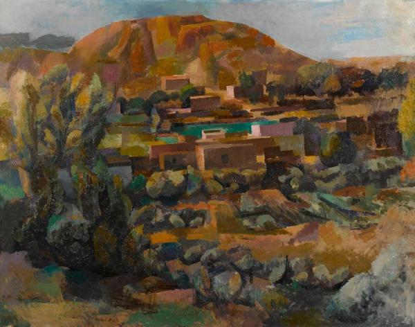 View Of Santa Fe, Landscape by Willard Ayer Nash