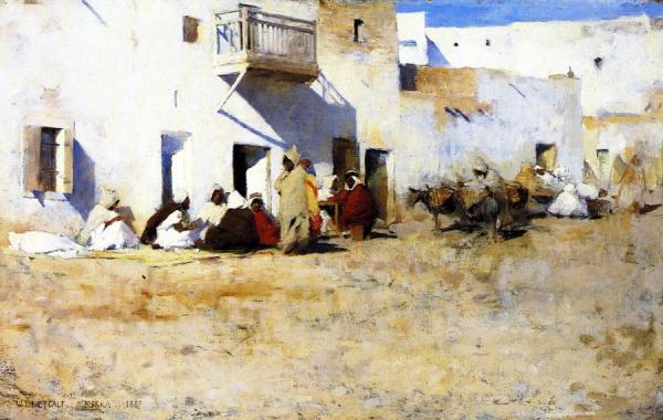 Afternoon In The Streets Of Biskra by Willard Leroy Metcalf